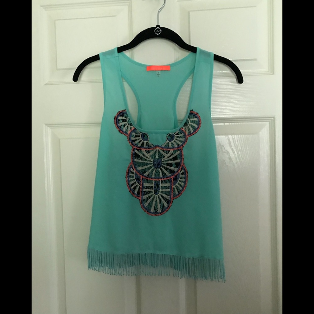 Lulumari mint green racerback tank top